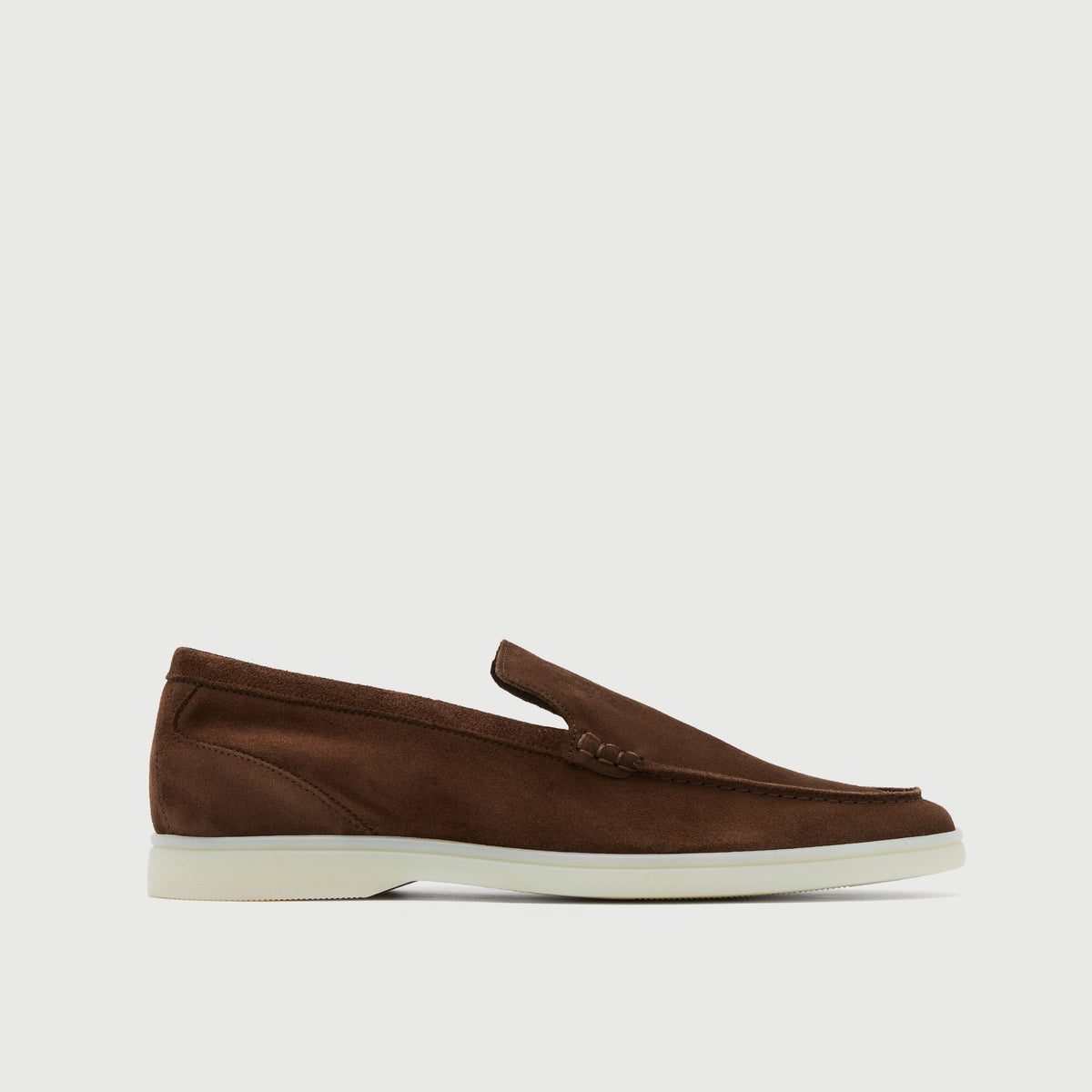 Brown Suède Slip On Loafer