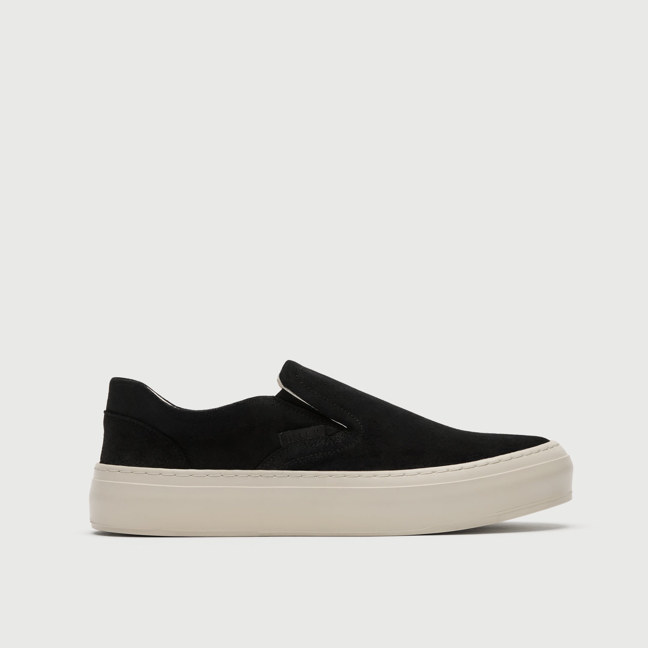 Black Suède Montpellier Slip On Trainer