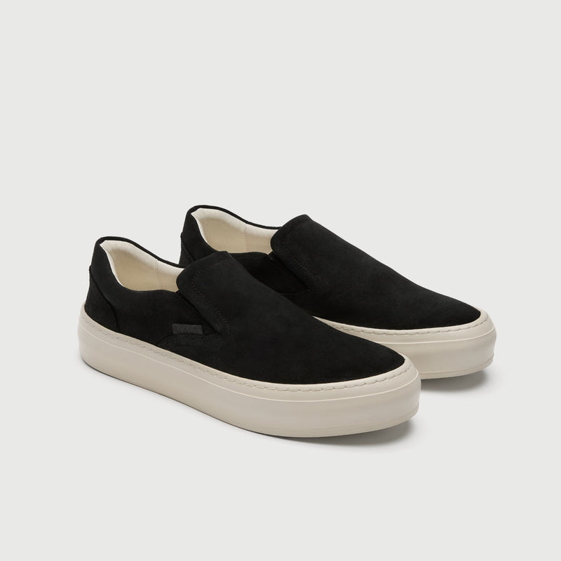 Black Suède Montpellier Slip On Trainer