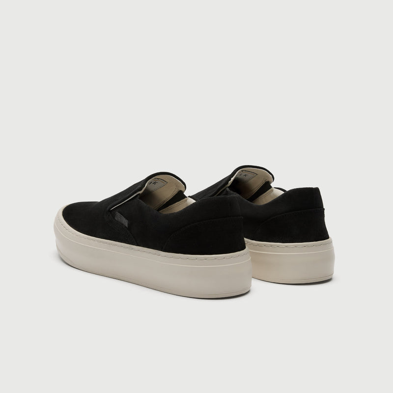 Black Suède Montpellier Slip On Trainer