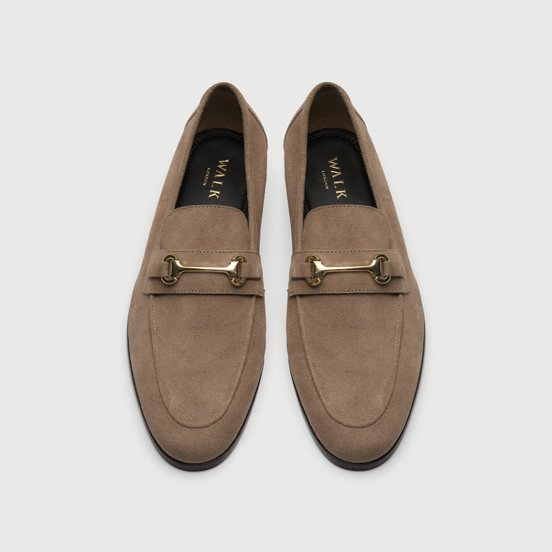 Stone Suède Horse Bit Loafer