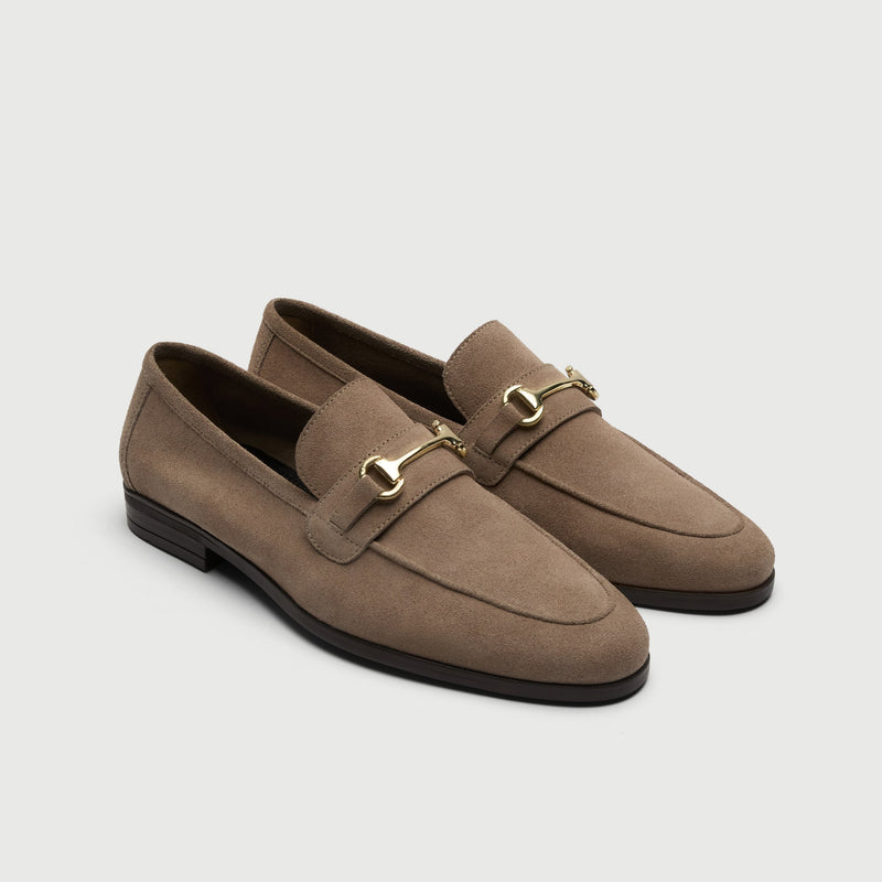 Stone Suède Horse Bit Loafer
