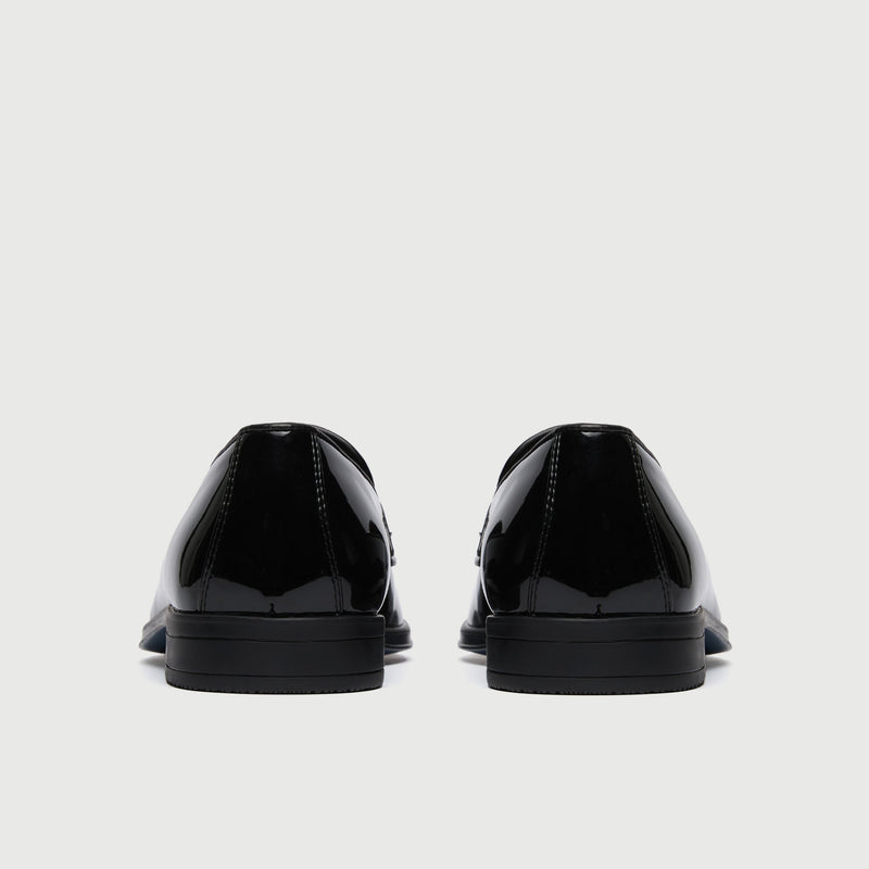 Black Patent Slip On Loafer