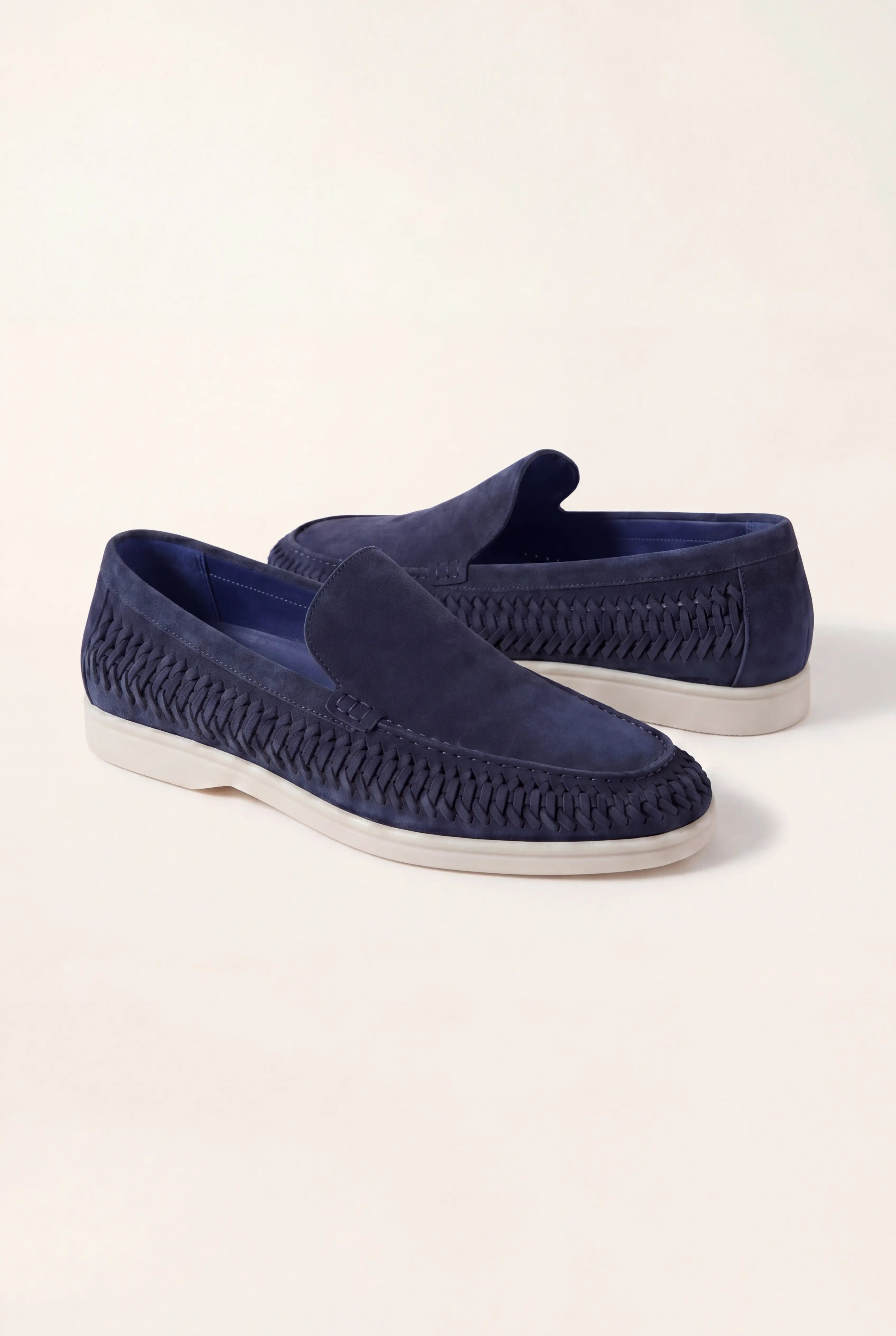 Nervino Suède Woven Loafer Navy