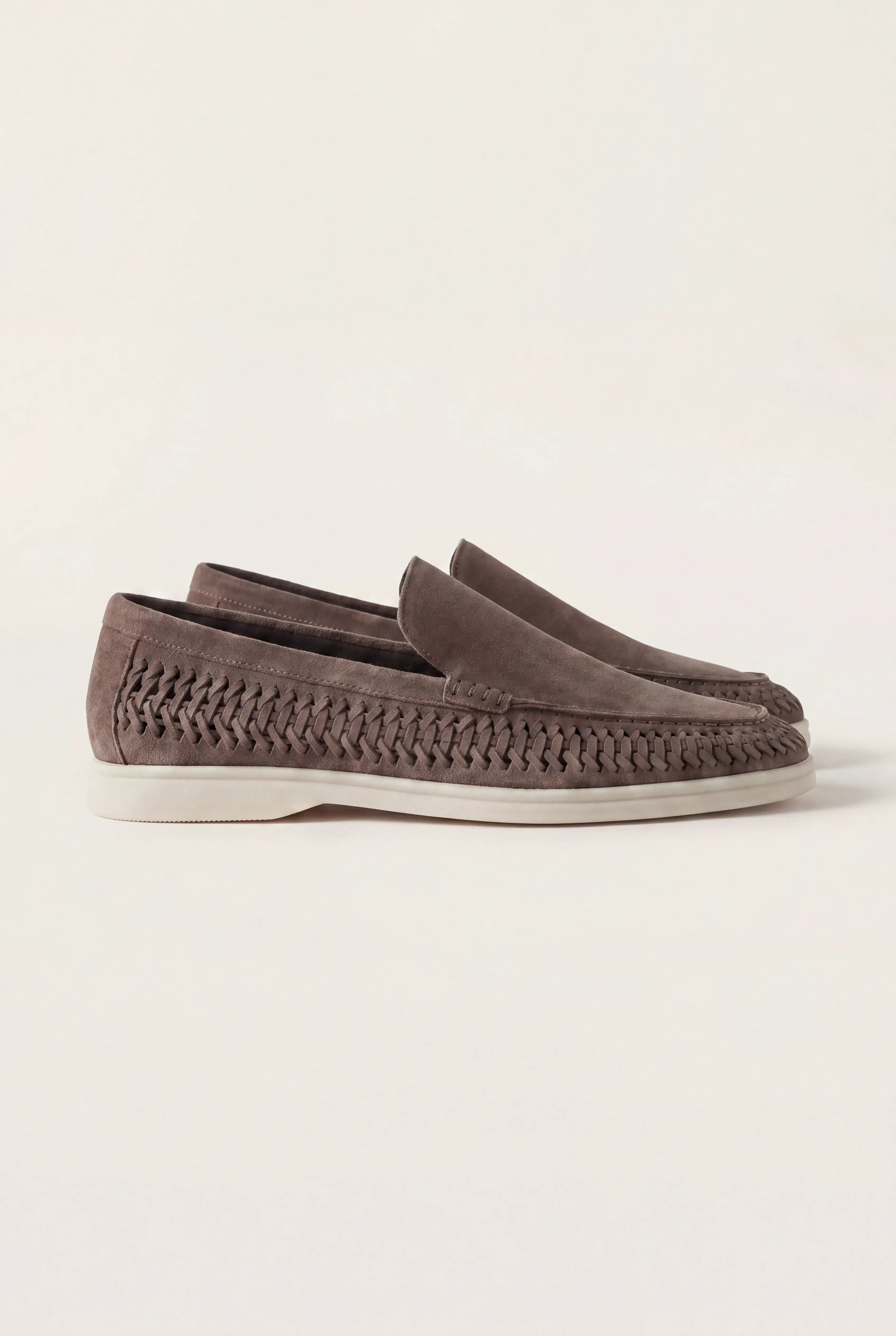 Nervino Suède Woven Loafer Brown
