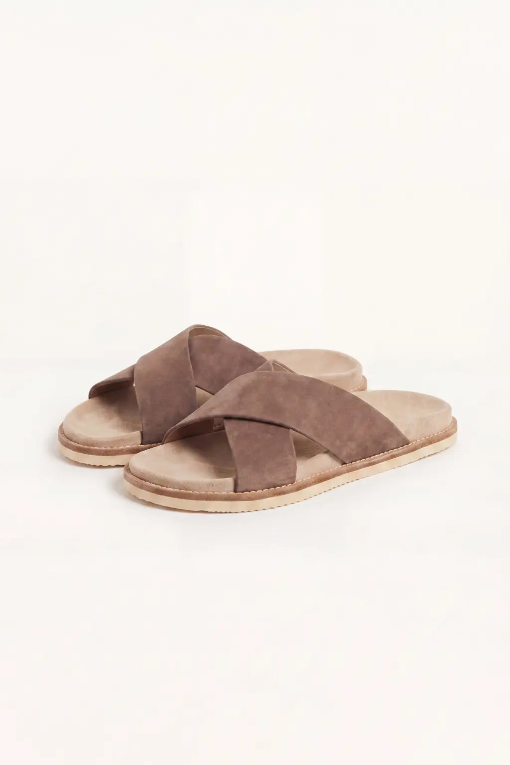 Brescaro Suède Cross Slide Mocha