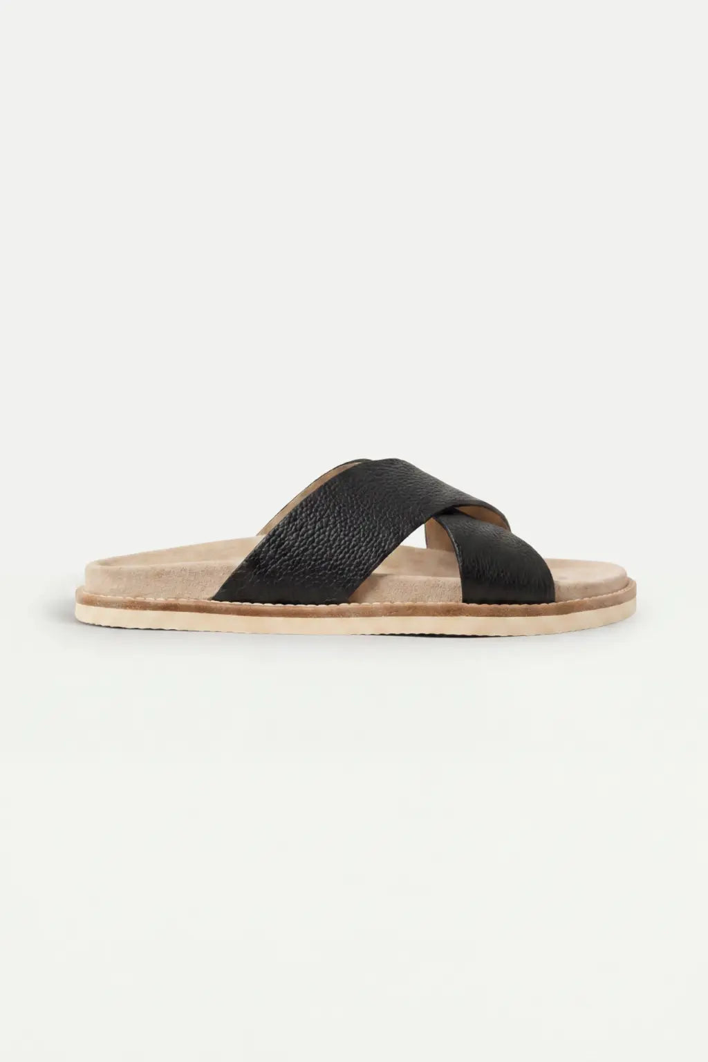 Brescaro Suède Cross Slide Leather Black