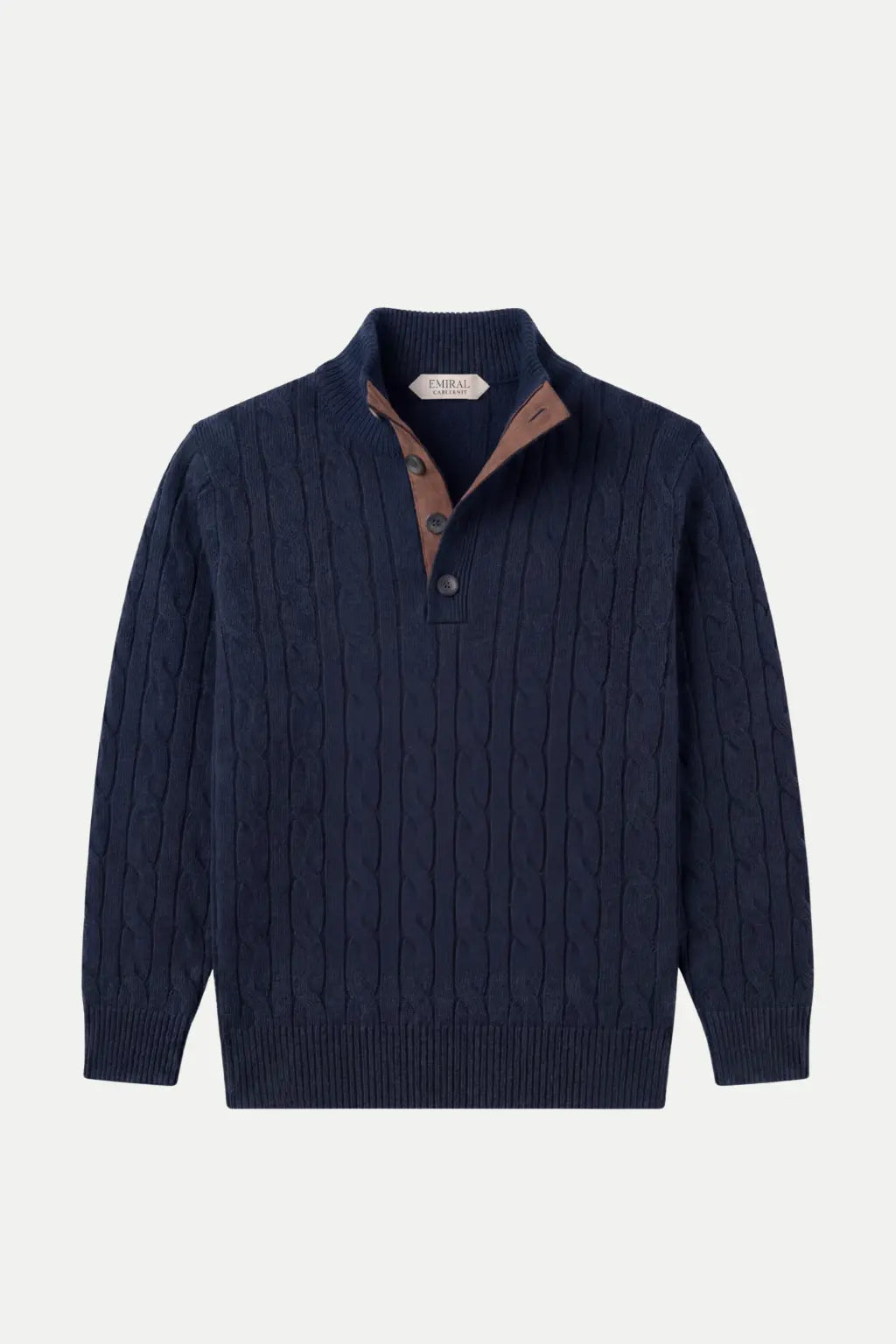 Corvino Cable Knit Sweater Navy