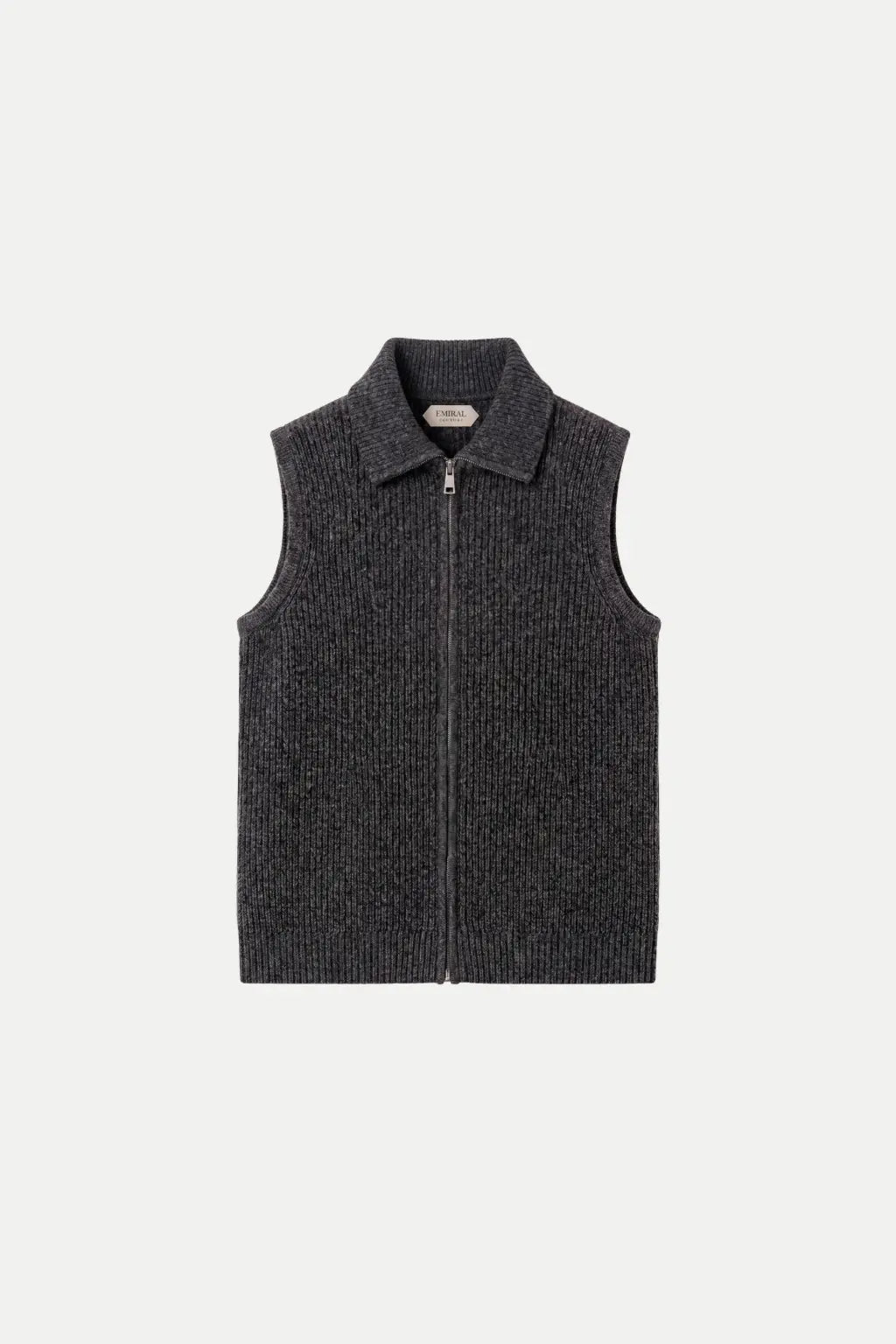 Grendaro Merino Knit Vest Dark Grey