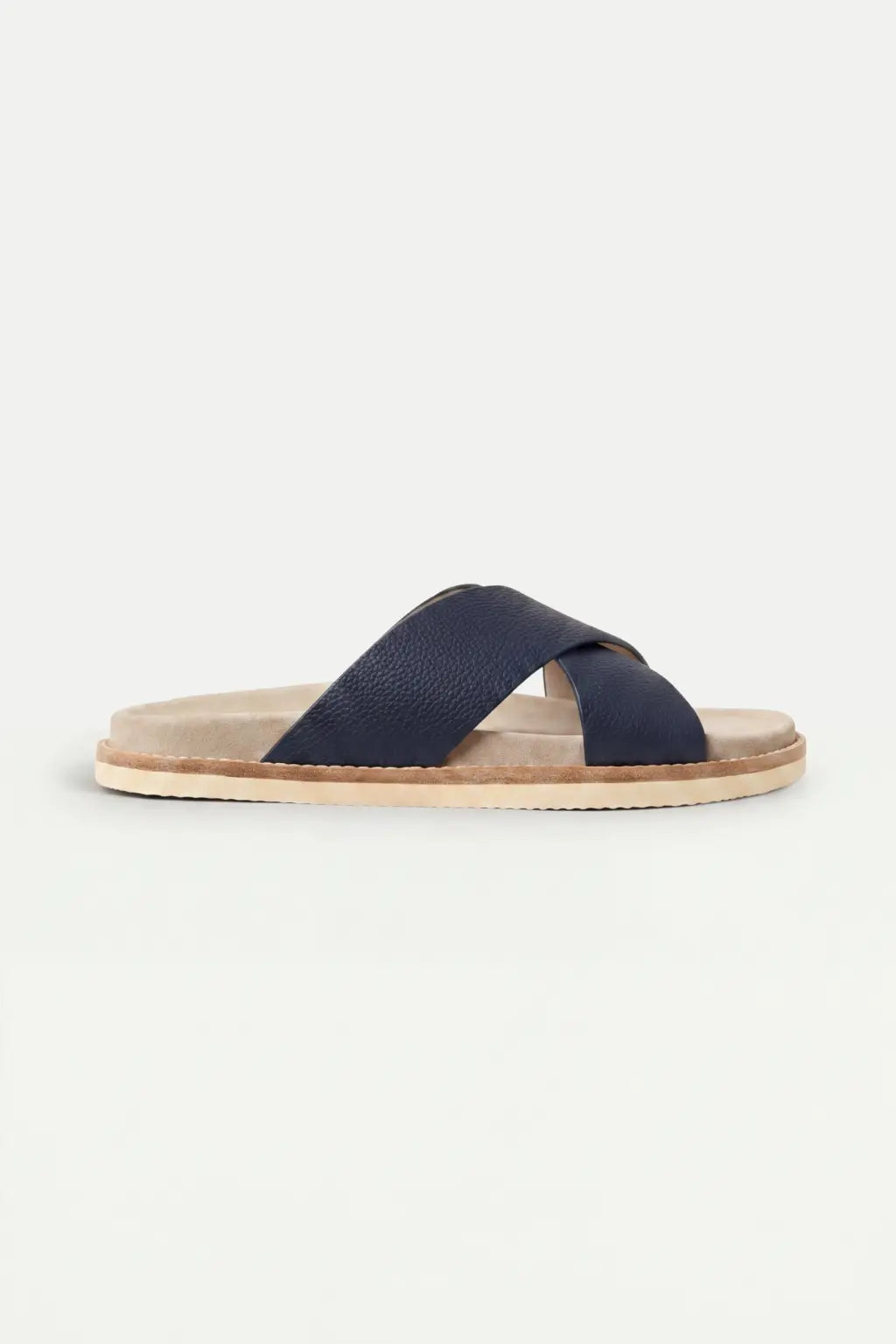 Brescaro Suède Cross Slide Leather Navy