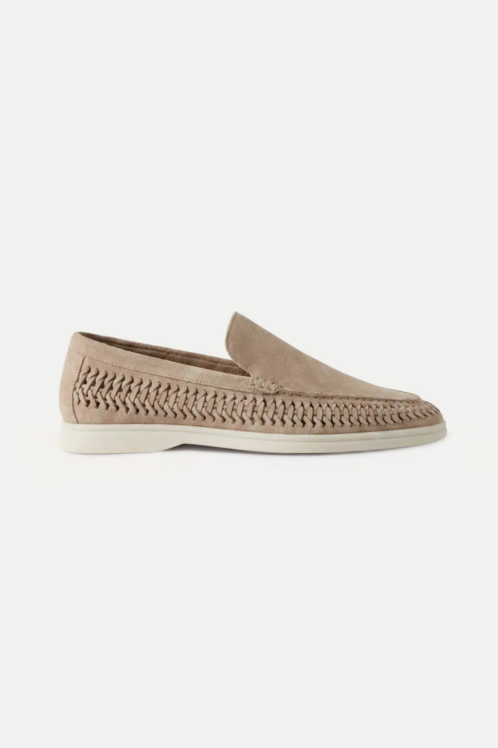 Nervino Suède Woven Loafer Taupe