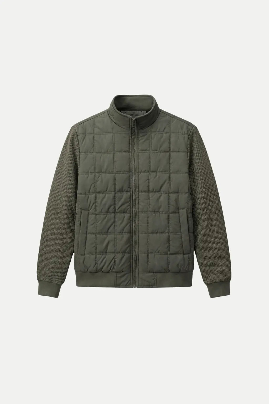 Grendaro Quilted Knit Jacket Olive Green