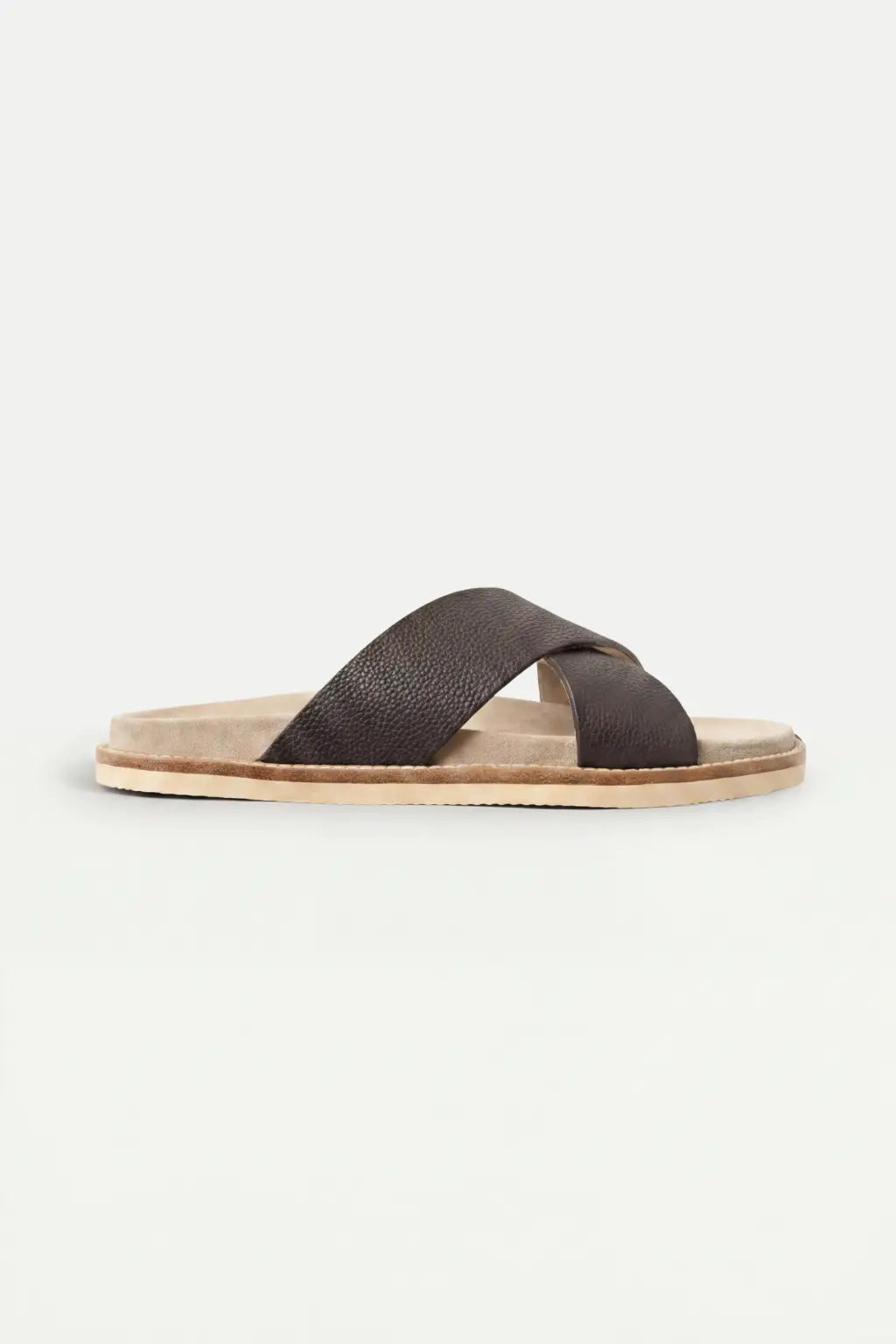 Brescaro Suède Cross Slide Dark Brown