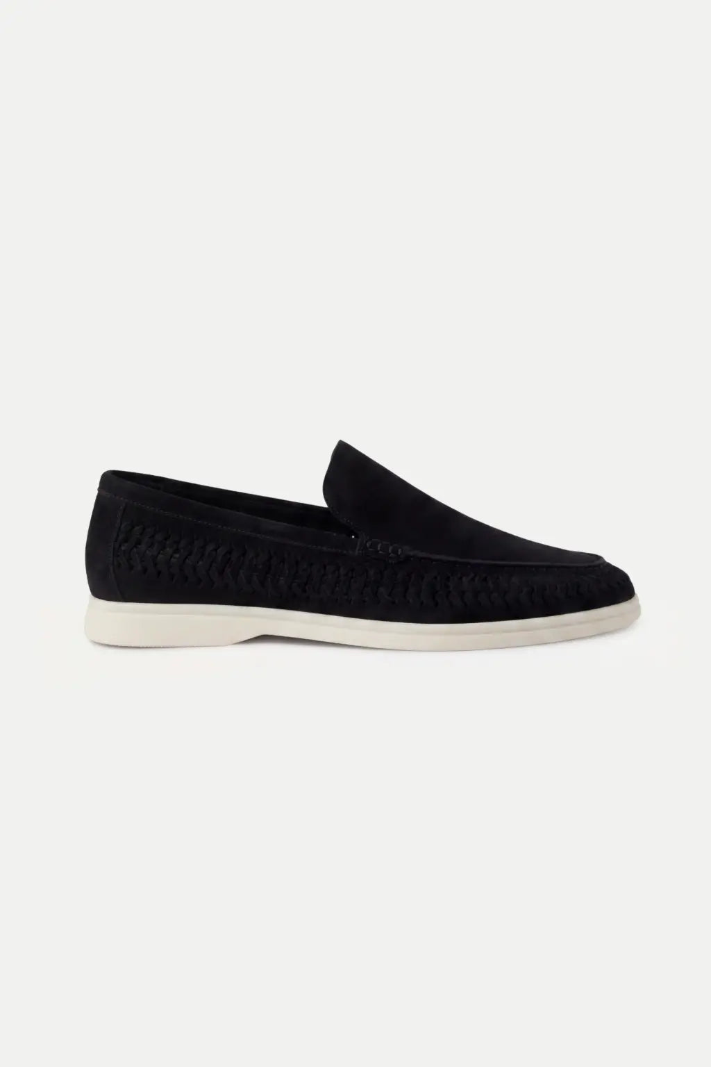 Nervino Suède Woven Loafer Black
