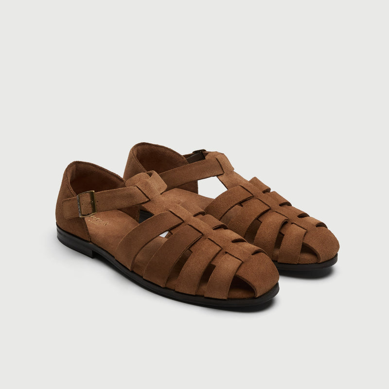 Tan Suède Fisherman Sandal