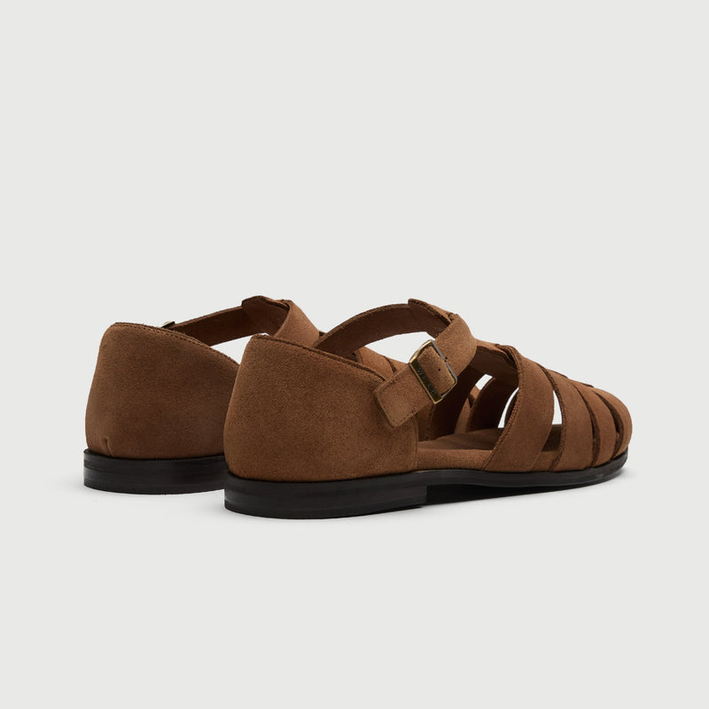 Tan Suède Fisherman Sandal