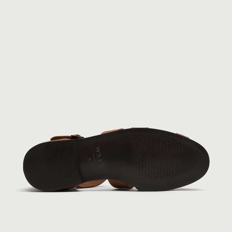 Tan Suède Fisherman Sandal
