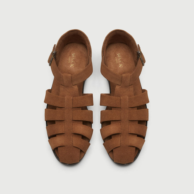 Tan Suède Fisherman Sandal