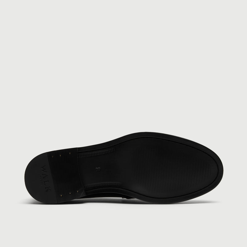 Black Patent Saddle Loafer