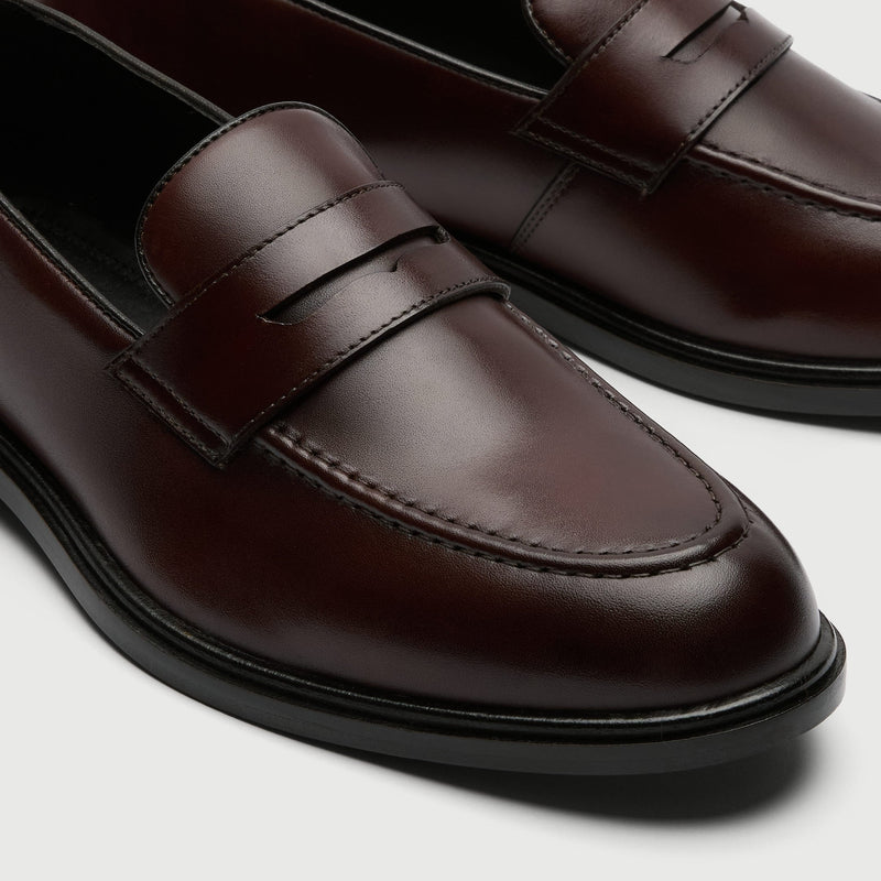 Brown Leather Saddle Loafer