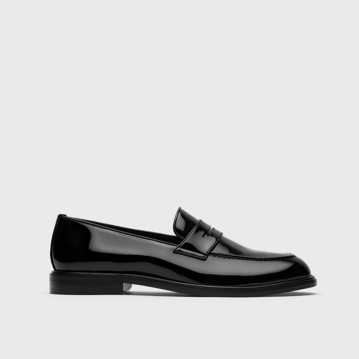 Black Patent Saddle Loafer