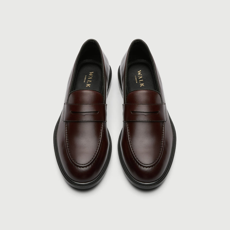 Brown Leather Saddle Loafer