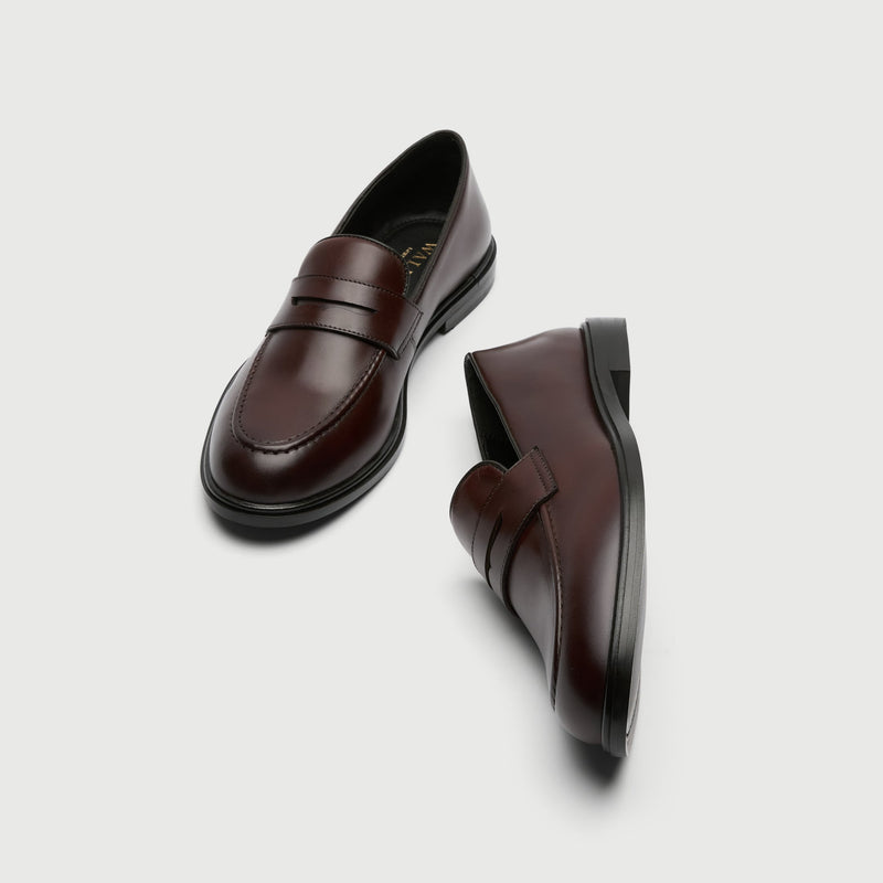 Brown Leather Saddle Loafer