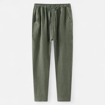 The Gentleman’s Brand | Casual 100% Linen Trousers 2025 – Men’s Breathable, Lightweight Relaxed Fit Summer Staple