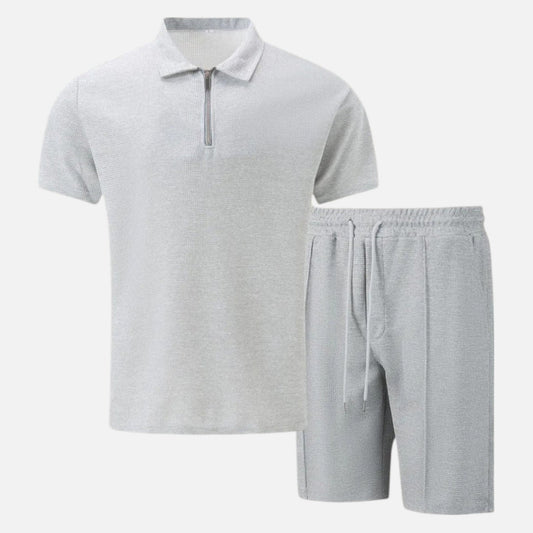 The Gentleman’s Brand | Cotton Polo & Shorts Co‑ord Set 2025 – Men’s 100% Breathable Cotton, Relaxed Fit Casual Summer Essential