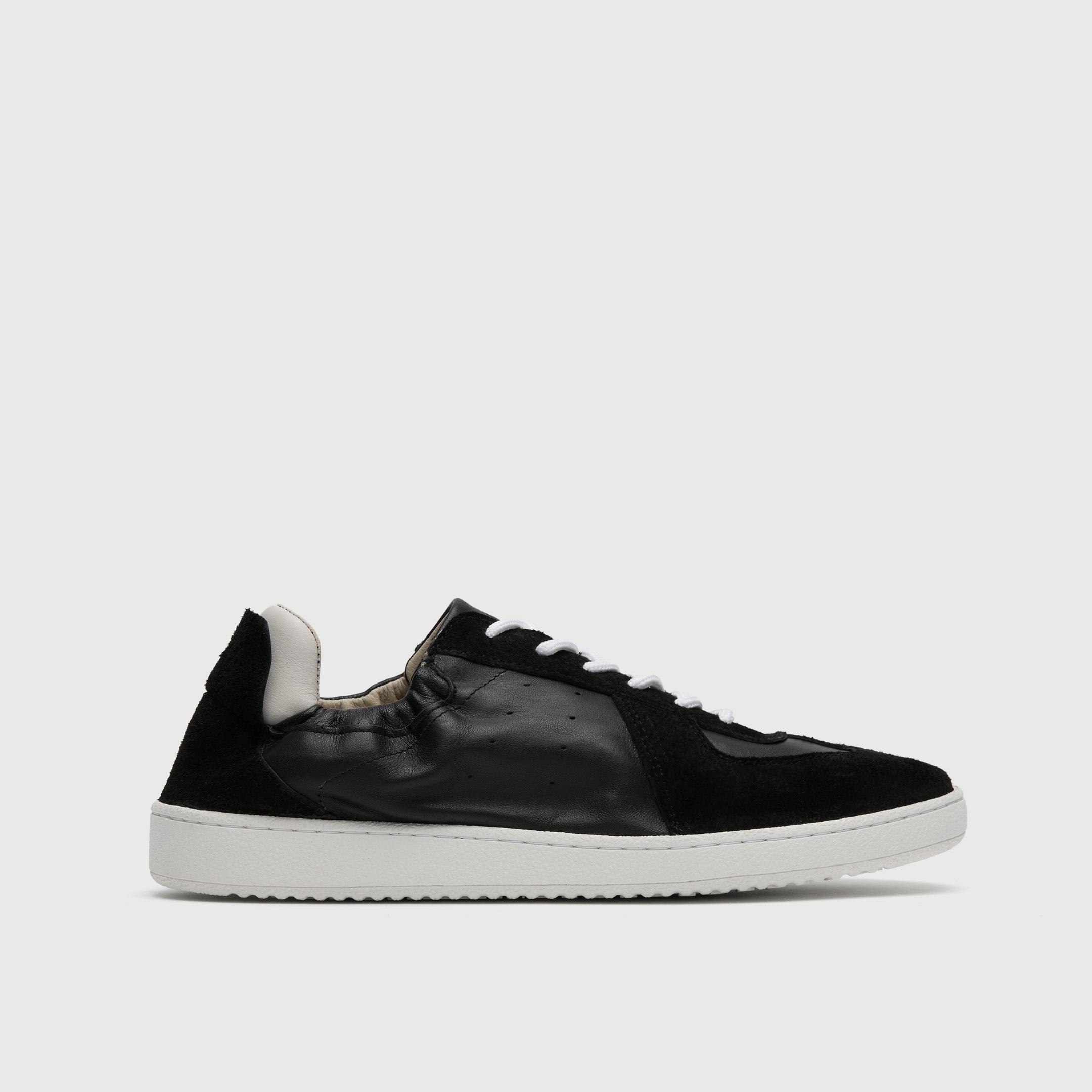 Black Suède And Leather Rimini Trainer