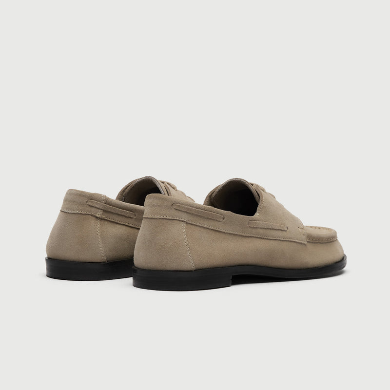 Stone Suède Saddle Loafer