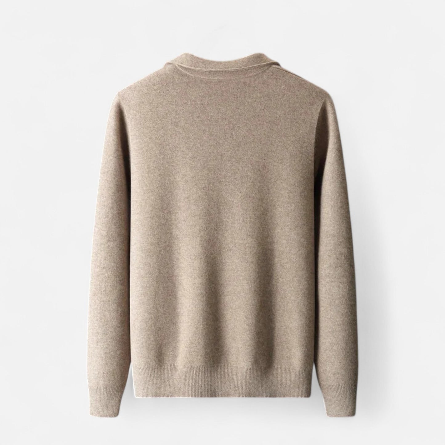 The Gentleman’s Brand Zip Collar Knit Jacket – men’s wool blend cardigan, minimalist knit jacket, smart casual layering piece