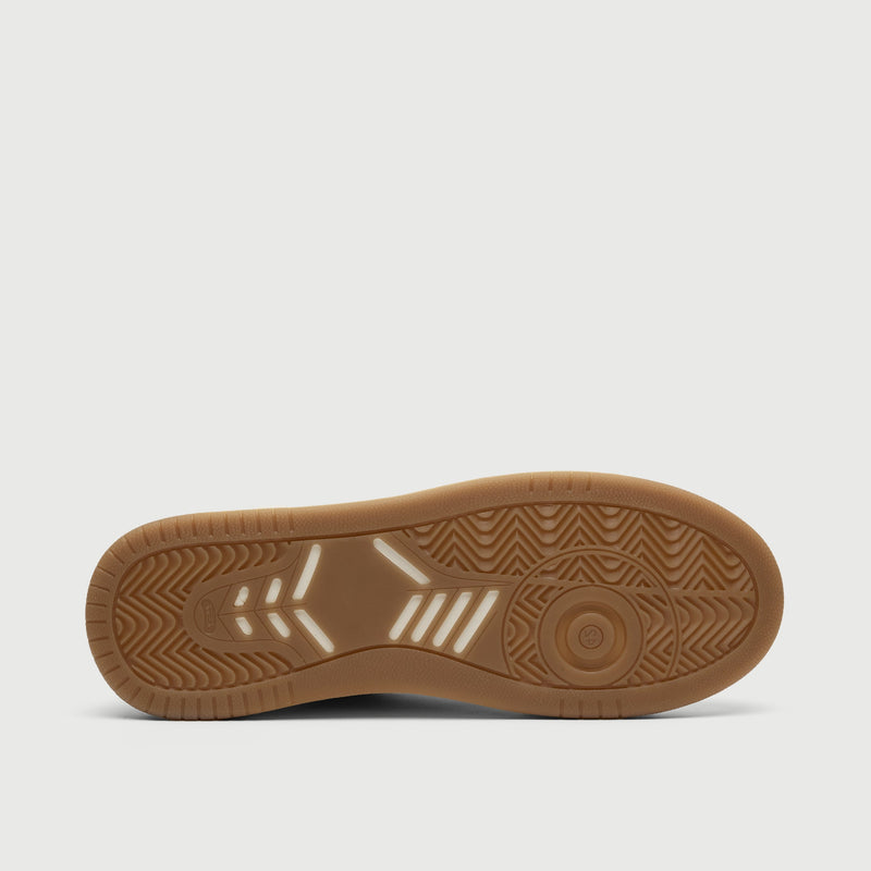 White Grain Leather Santa Monica Trainer