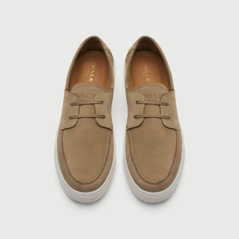 Stone Suède Boat Shoe