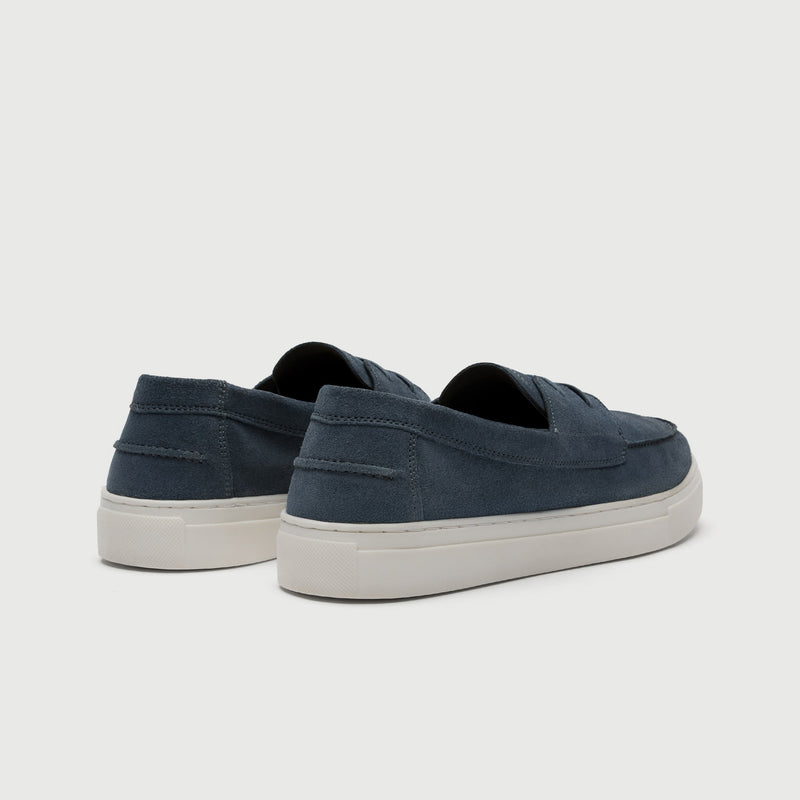 Blue Suède Boat Shoe