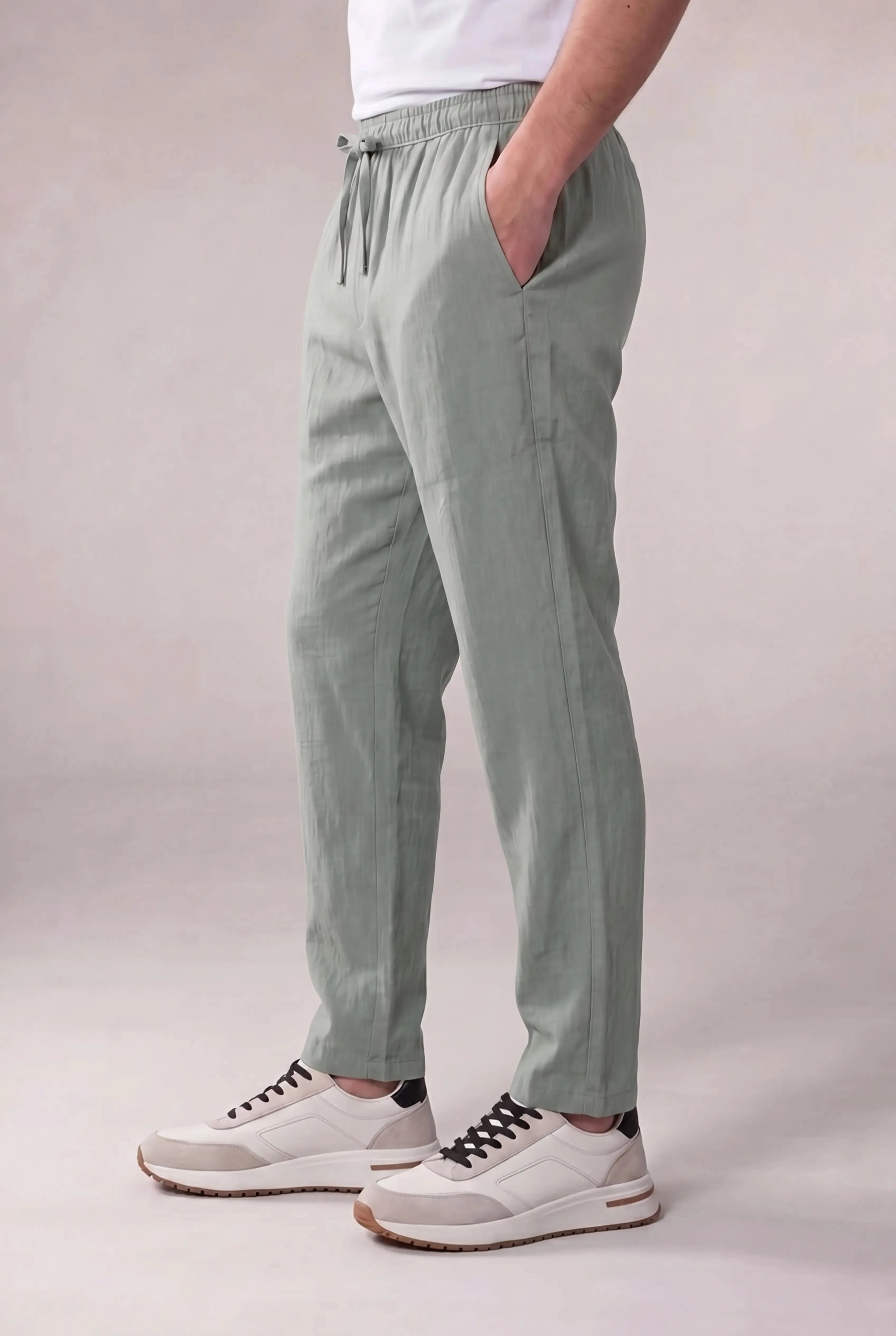 Marvaro Linen Trousers Green
