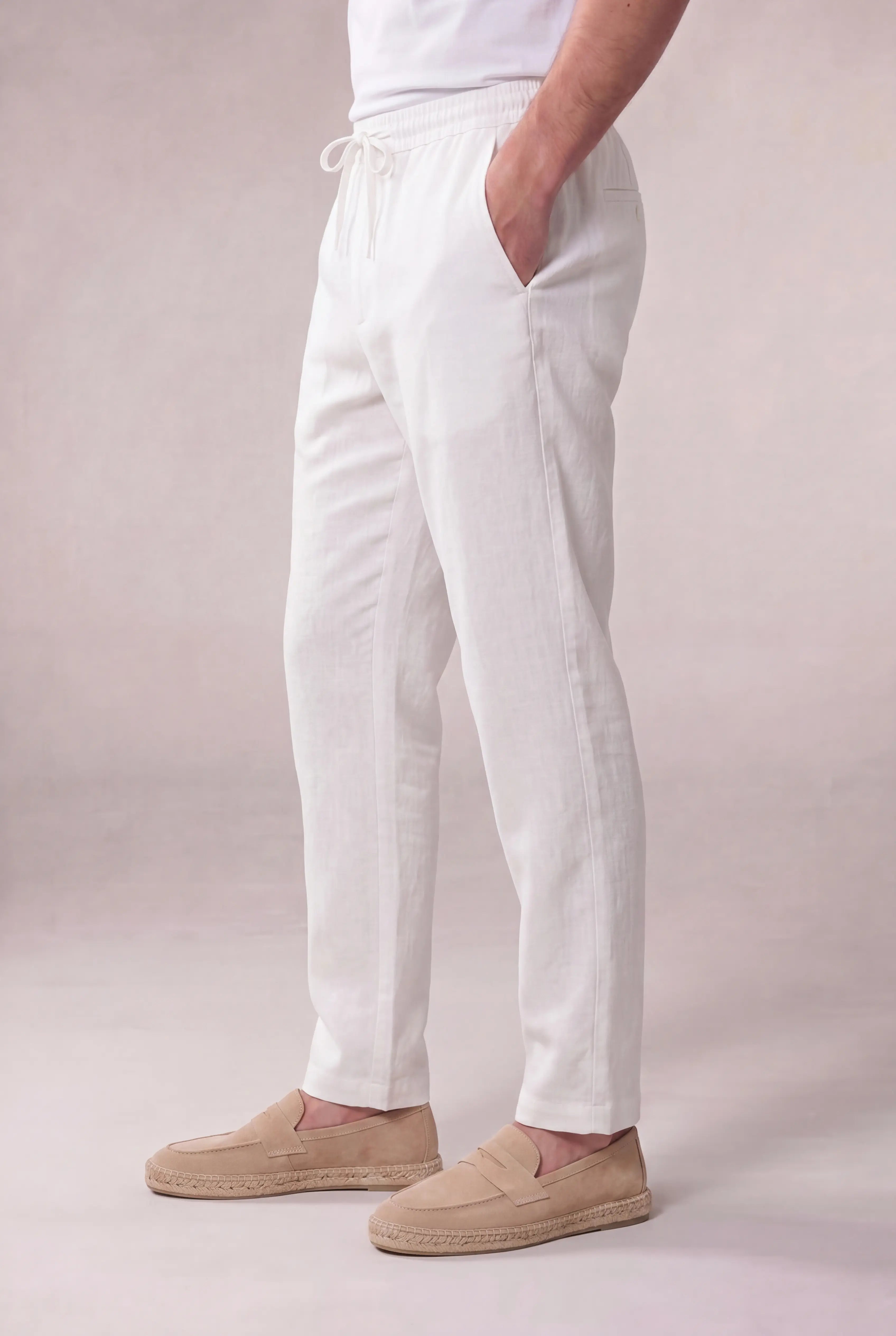 Prentino Tencel Trousers White