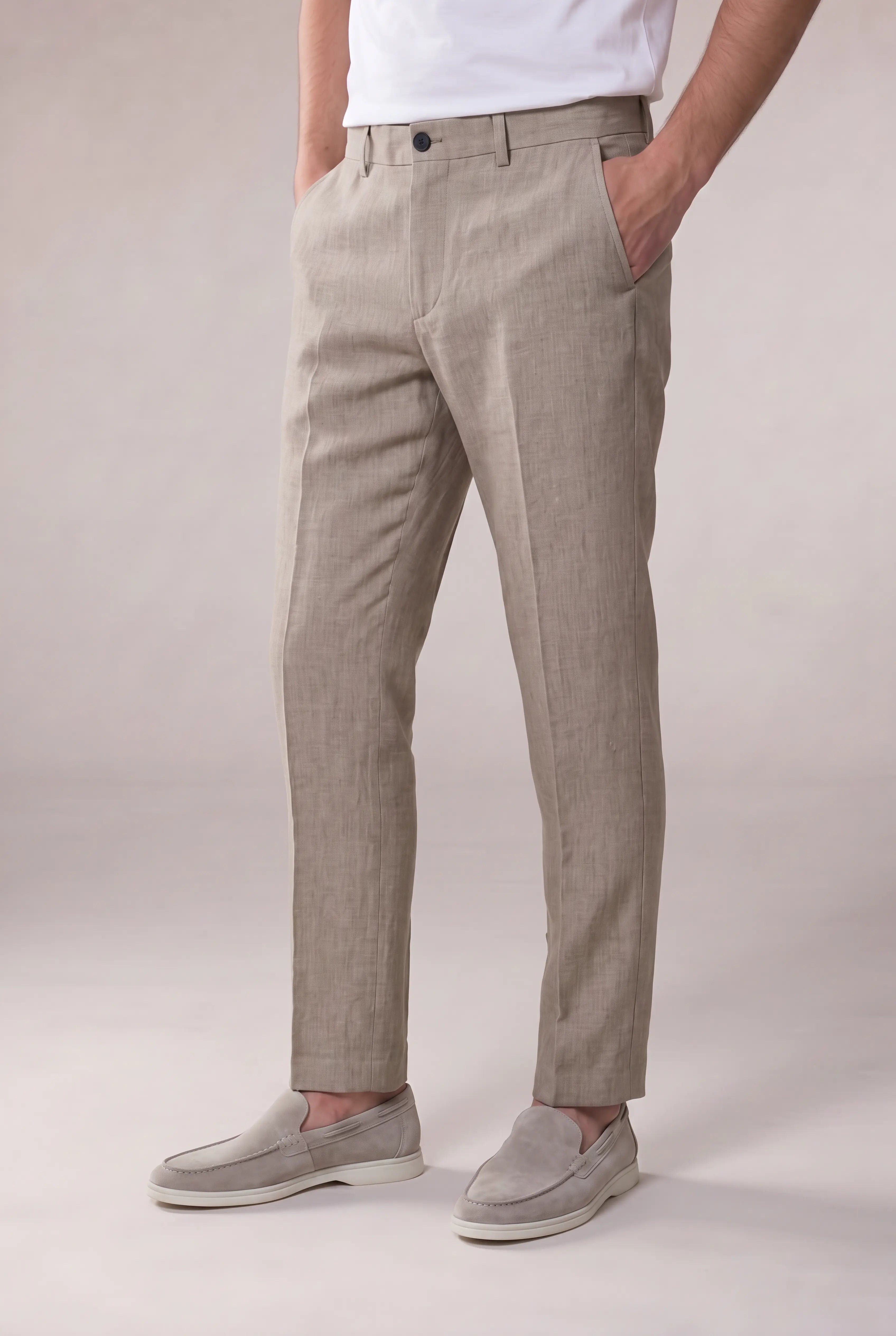 Veltino Linen Trousers Sand