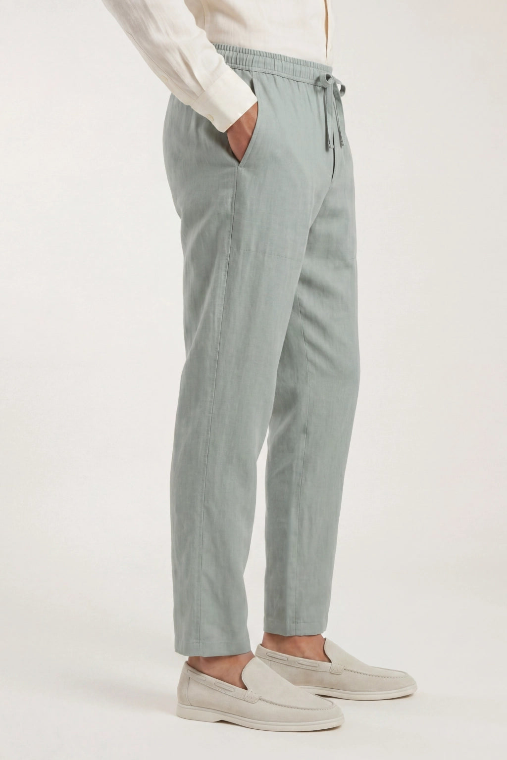 Belvaro Linen Trousers Green