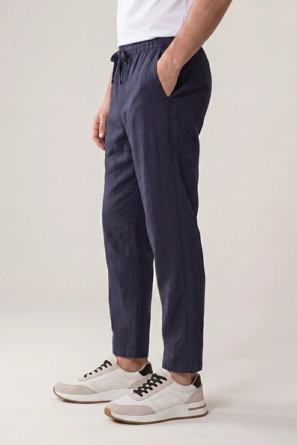 Belvaro Linen Trousers Blue