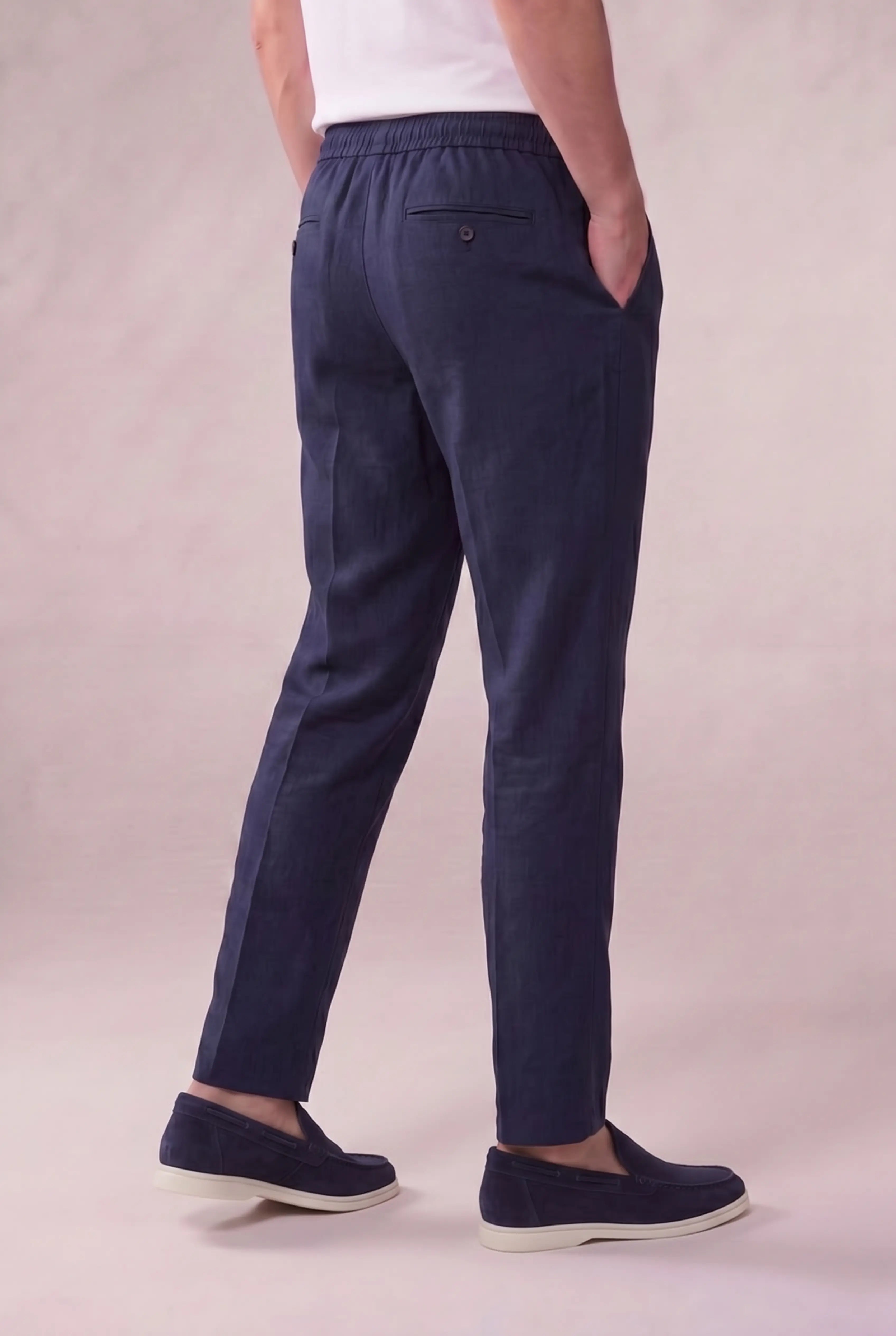Prentino Tencel Trousers Navy