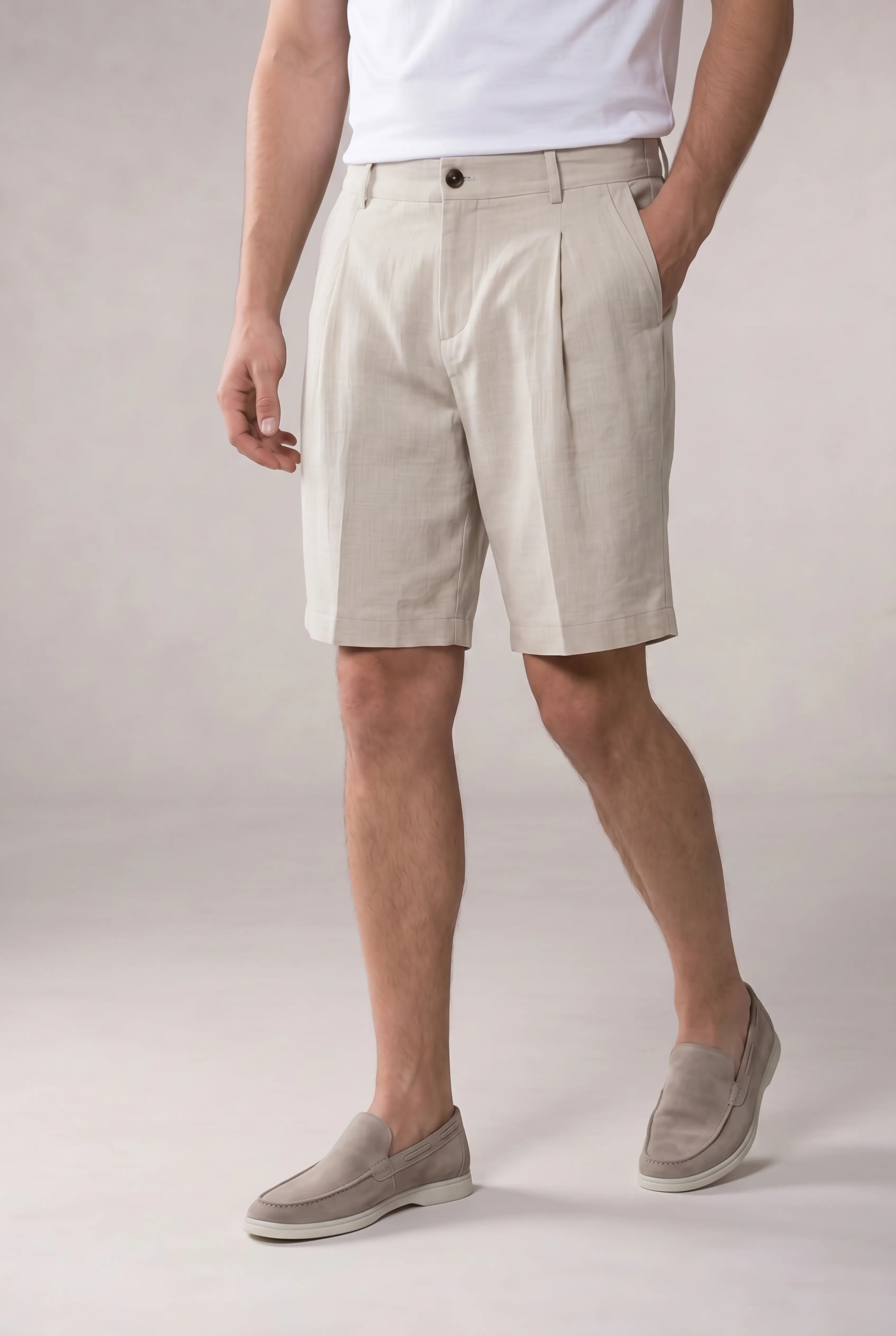 Orvieto Linen Shorts Light Beige