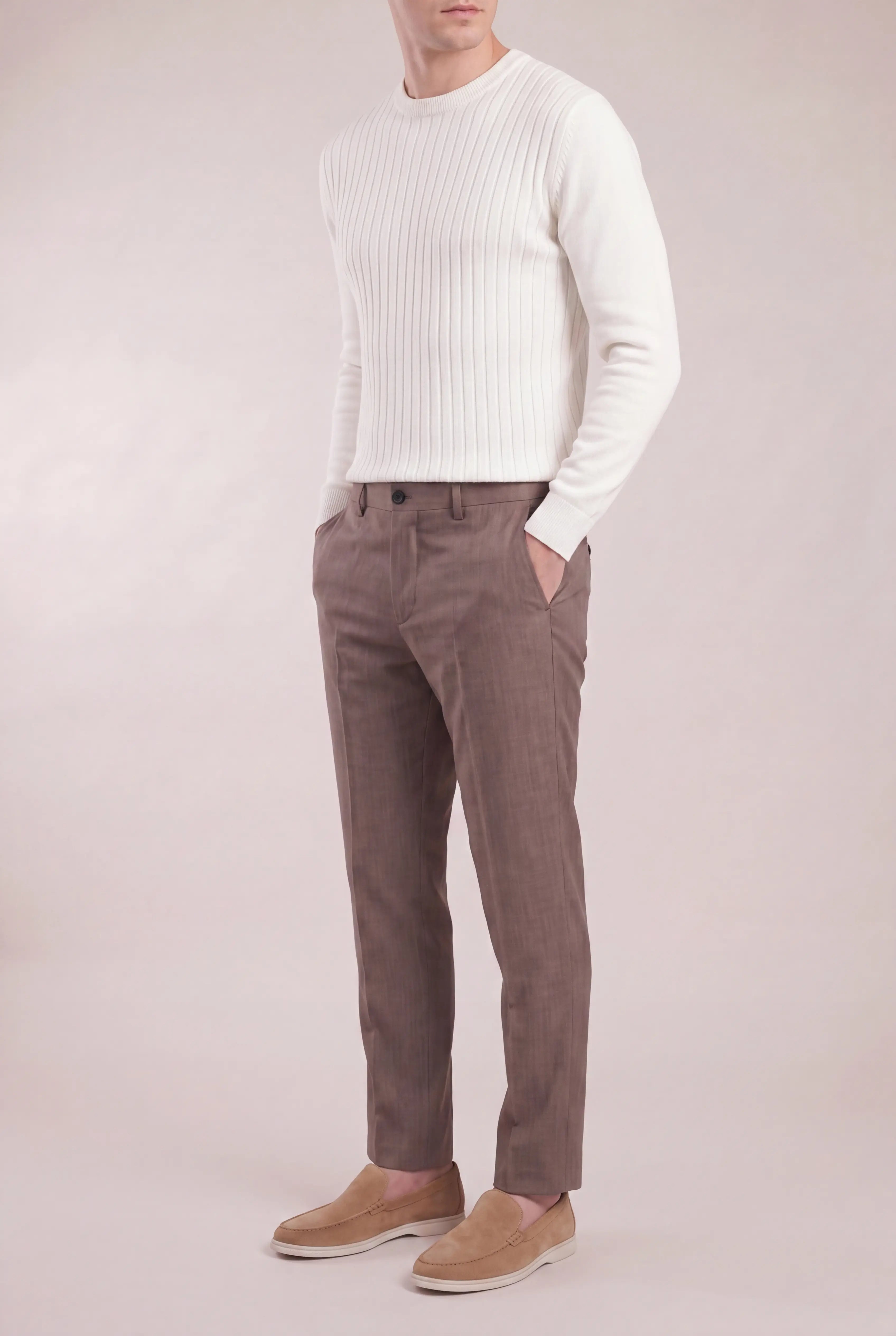 Veltino Linen Trousers Taupe