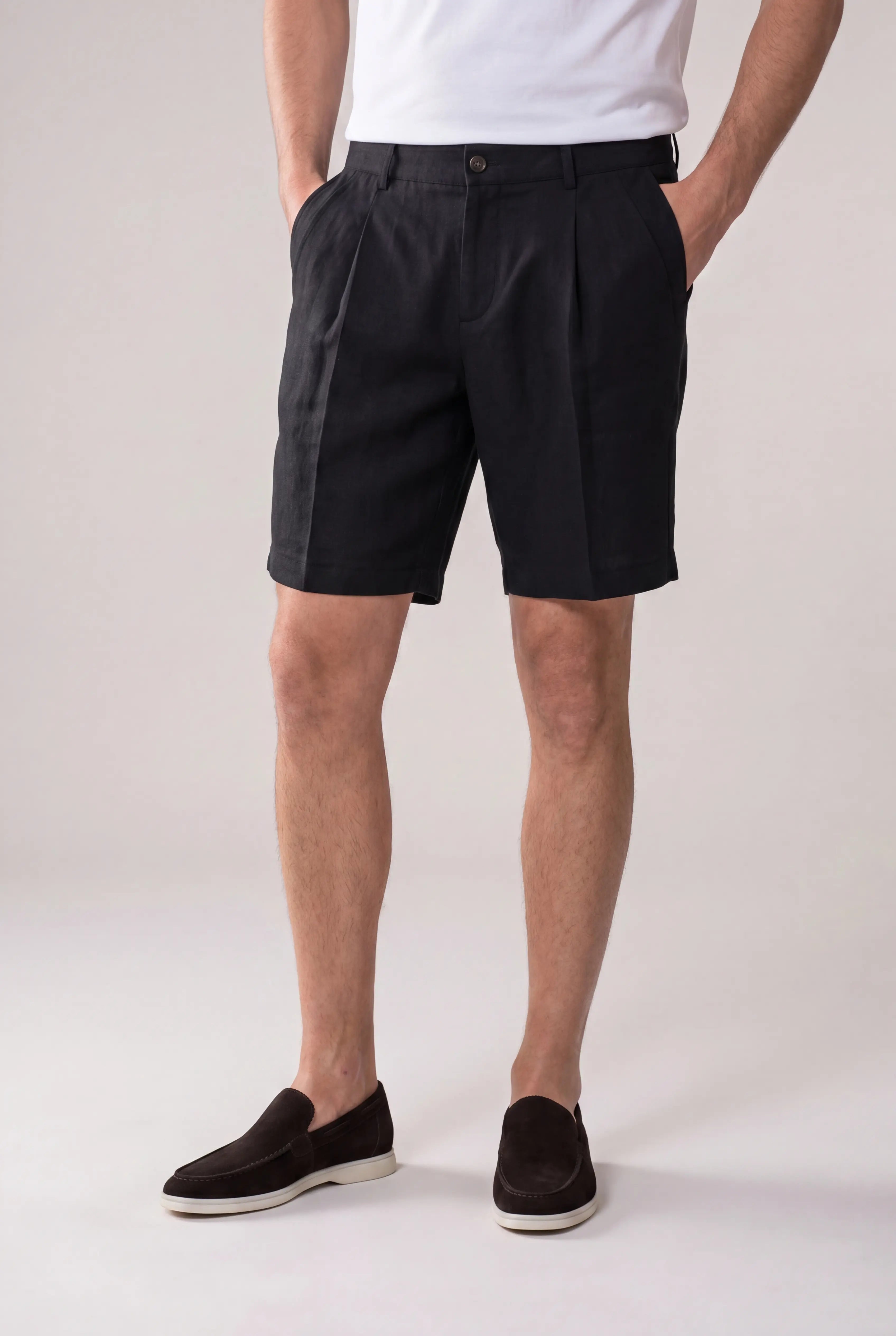 Orvieto Linen Shorts Black