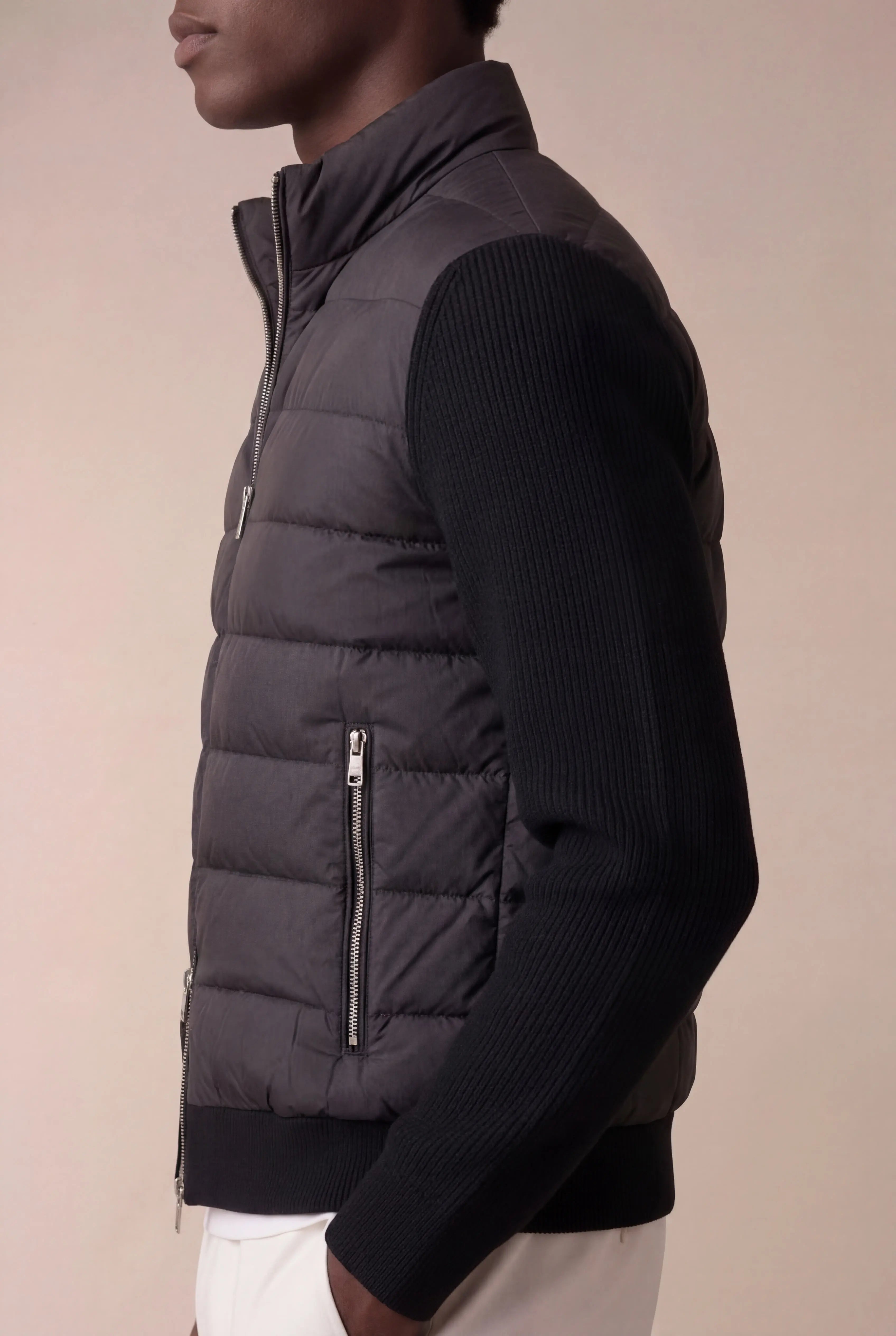 Parma Quilted Knit Jacket Black