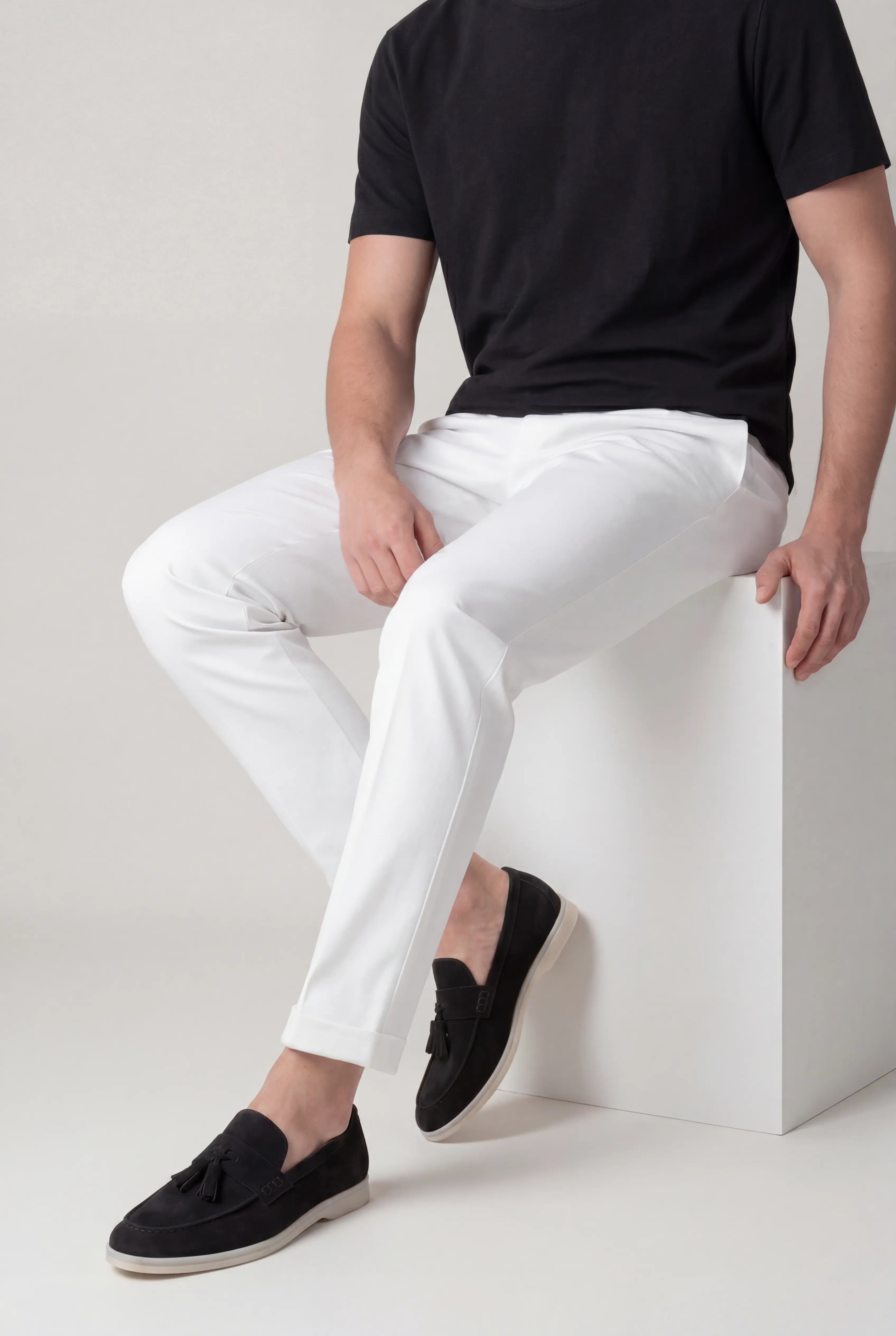 Telvaro Suède Tassel Loafer Black