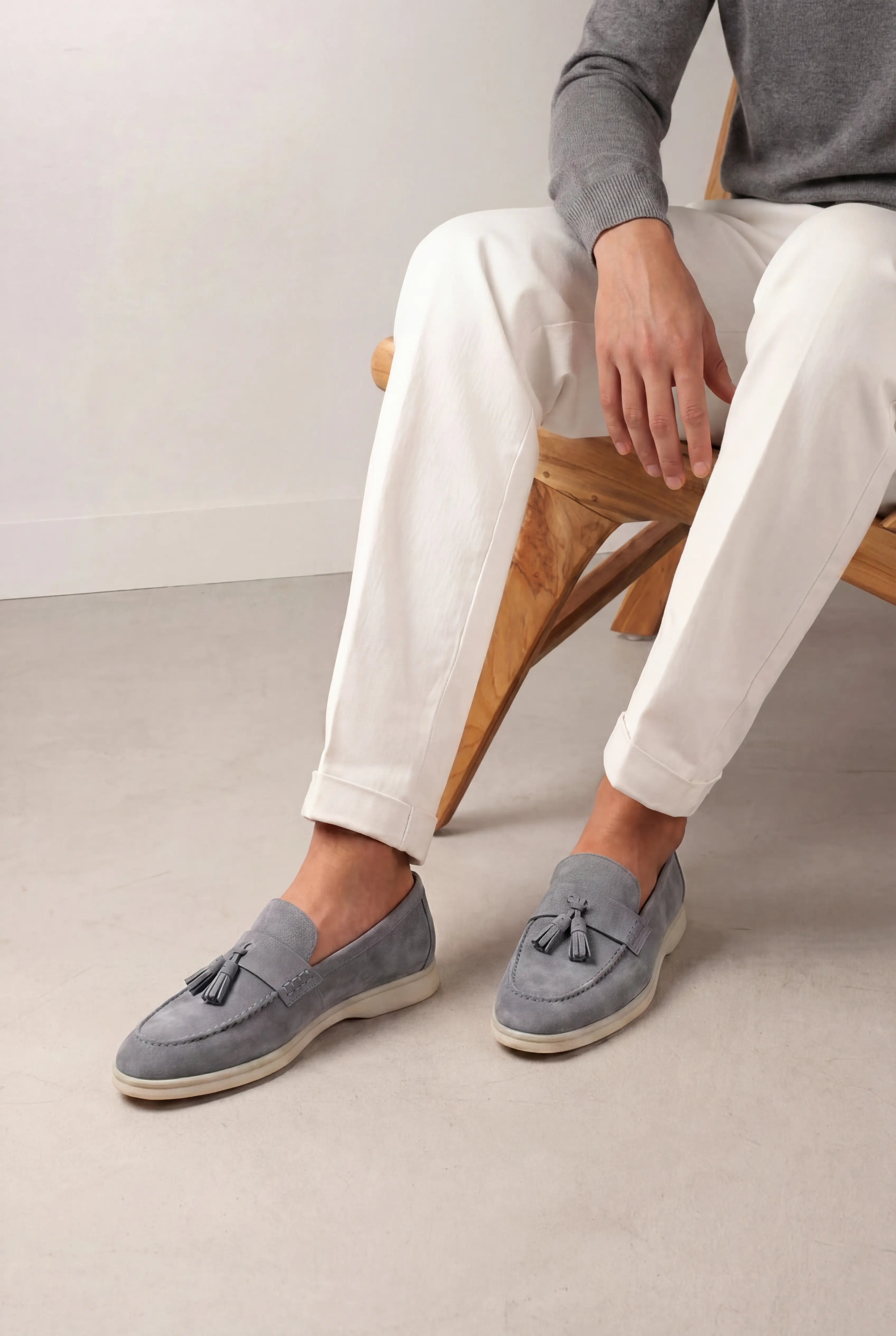 Telvaro Suède Tassel Loafer Gray