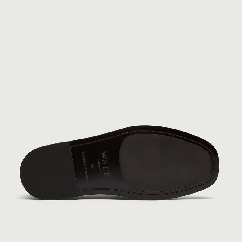 Pale Blue Suède Saddle Loafer