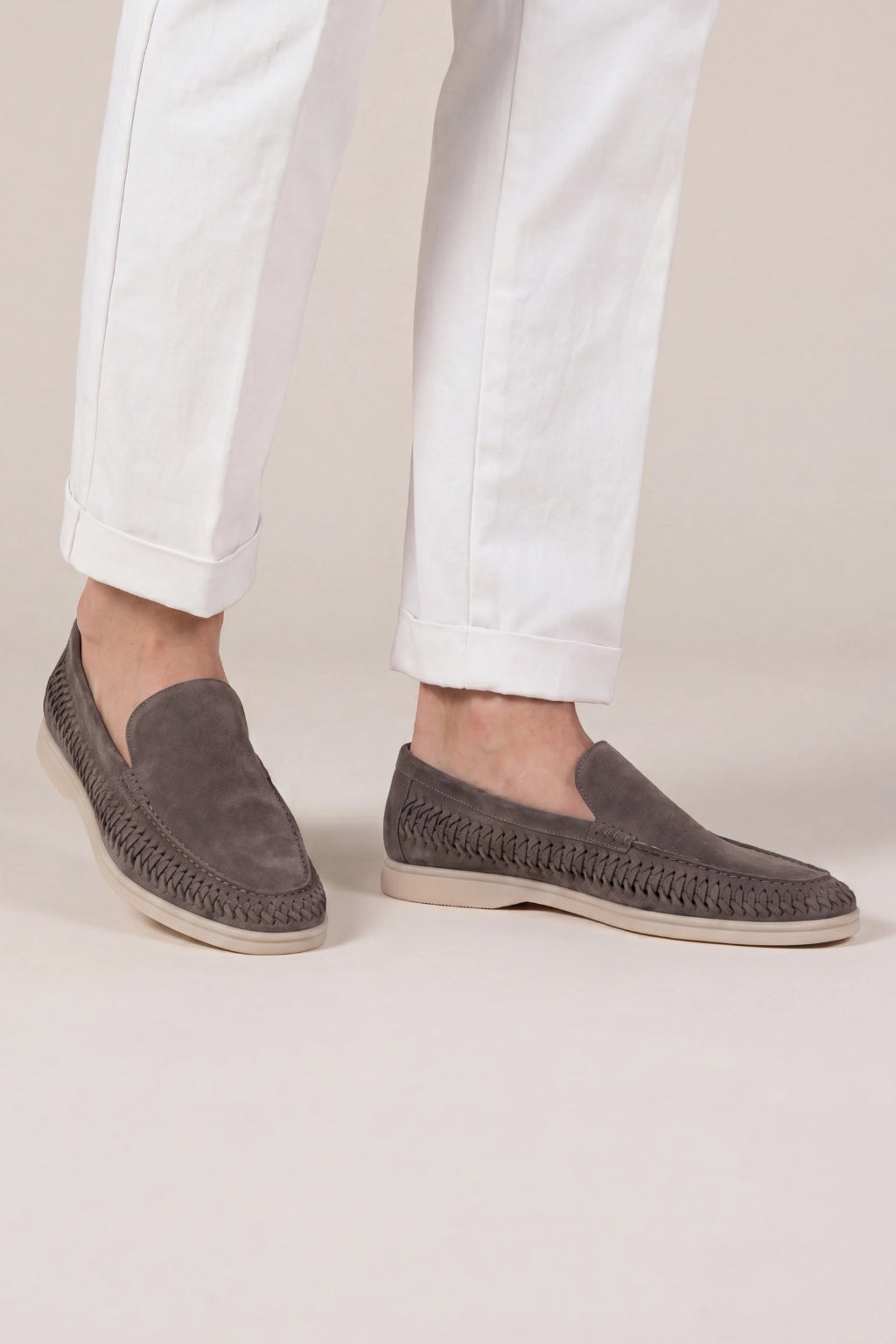 Nervino Suède Woven Loafer Brown
