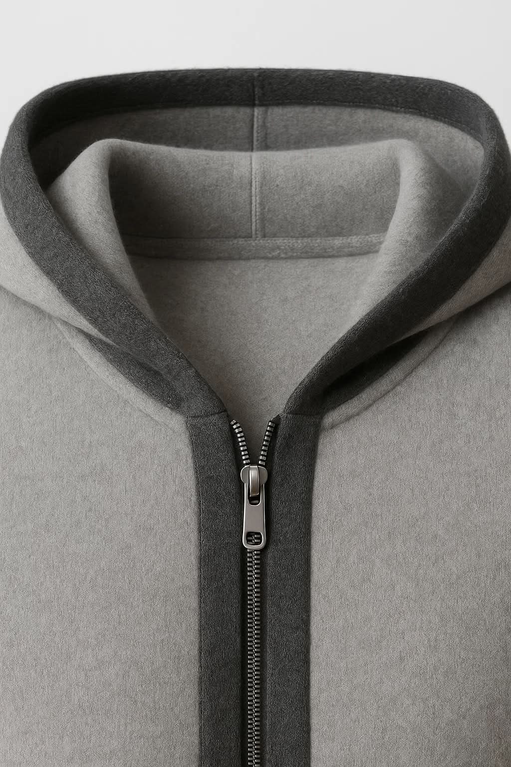 COMO HOODED CARDIGAN GREY